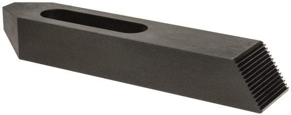 Gibraltar - 7/8, 1" Stud, Steel, Serrated Strap Clamp - 2-15/16" Travel, 10" OAL x 2" Wide x 1-1/2" High, Black Oxide Finish, Tapered Nose - Apex Tool & Supply
