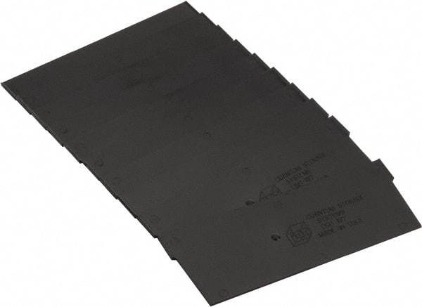 Quantum Storage - 8.4" Wide x 4" High, Black Bin Divider - Use with Quantum Storage Systems - QSB107, 108, 114 - Apex Tool & Supply