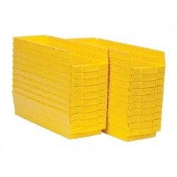 Quantum Storage - 50 Lb. Load Capacity, 17-7/8" Deep, Yellow Polypropylene Hopper Shelf Bin - 4" High x 6-5/8" Wide x 17-7/8" Long - Apex Tool & Supply