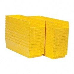 Quantum Storage - 50 Lb. Load Capacity, 17-7/8" Deep, Yellow Polypropylene Hopper Shelf Bin - 4" High x 6-5/8" Wide x 17-7/8" Long - Apex Tool & Supply
