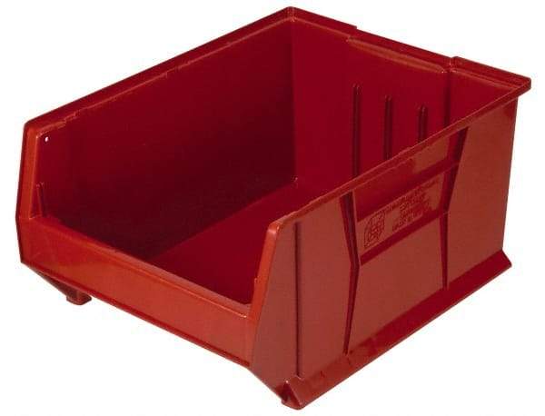 Quantum Storage - 100 Lb. Load Capacity, 23-7/8" Deep, Yellow Polypropylene Hopper Stacking Bin - 11" High x 16-1/2" Wide x 23-7/8" Long - Apex Tool & Supply
