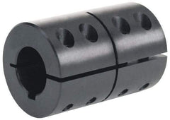 Climax Metal Products - 1/4" Bore, Steel, One Piece Clamping Shaft Collar - 13/16" Outside Diam, 1-1/4" Wide - Apex Tool & Supply