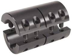 Climax Metal Products - 2" Bore, Steel, With Keyway Two Piece Split Shaft Collar - 3-3/8" Outside Diam, 4-7/8" Wide - Apex Tool & Supply