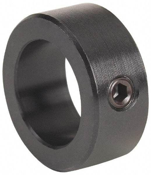 Climax Metal Products - 3-13/16" Bore, Steel, One Piece Solid Set Screw Collars - 5-1/4" Outside Diam, 1-1/8" Wide - Apex Tool & Supply