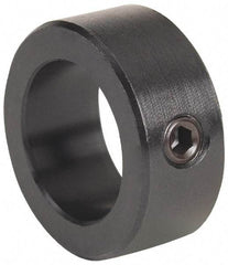 Climax Metal Products - 3-3/8" Bore, Steel, One Piece Solid Set Screw Collars - 4-3/4" Outside Diam, 1-1/8" Wide - Apex Tool & Supply