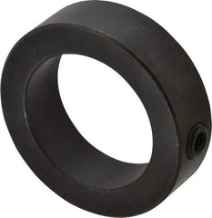 Climax Metal Products - 2-1/16" Bore, Steel, One Piece Solid Set Screw Collars - 3" Outside Diam, 7/8" Wide - Apex Tool & Supply