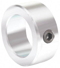 Climax Metal Products - 1-1/2" Bore, Aluminum, One Piece Solid Set Screw Collars - 2-1/4" Outside Diam, 3/4" Wide - Apex Tool & Supply