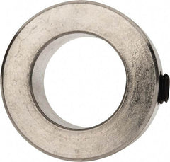 Climax Metal Products - 7/8" Bore, Aluminum, One Piece Solid Set Screw Collars - 1-1/2" Outside Diam, 9/16" Wide - Apex Tool & Supply