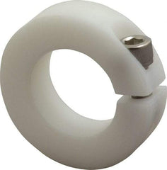Climax Metal Products - 1" Bore, Plastic, One Piece One Piece Split Shaft Collar - 1-3/4" Outside Diam, 1/2" Wide - Apex Tool & Supply