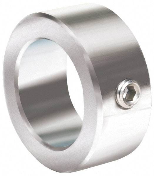 Climax Metal Products - 2-1/16" Bore, Stainless Steel, One Piece Solid Set Screw Collars - 3" Outside Diam, 7/8" Wide - Apex Tool & Supply