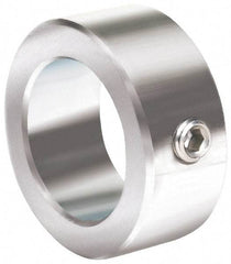 Climax Metal Products - 2-1/16" Bore, Stainless Steel, One Piece Solid Set Screw Collars - 3" Outside Diam, 7/8" Wide - Apex Tool & Supply