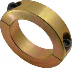 Climax Metal Products - 2" Bore, Steel, Two Piece Clamping Shaft Collar - 3" Outside Diam, 11/16" Wide - Apex Tool & Supply