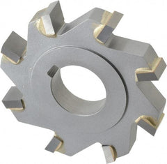 Made in USA - 3" Diam x 1/2" Width of Cut, 8 Teeth, Carbide Tipped Side Milling Cutter - Straight Teeth, Uncoated - Apex Tool & Supply