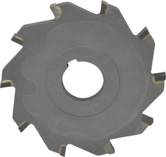 Made in USA - 4" Diam x 5/16" Width of Cut, 10 Teeth, Carbide Tipped Side Milling Cutter - Straight Teeth, Uncoated - Apex Tool & Supply