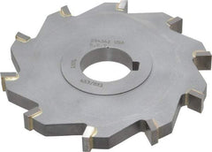 Made in USA - 4" Diam x 3/8" Width of Cut, 10 Teeth, Carbide Tipped Side Milling Cutter - Straight Teeth, Uncoated - Apex Tool & Supply