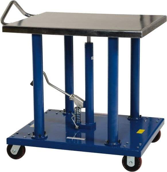 Vestil - 2,000 Lb Capacity Manual Post Work Platform - 36" to 54" Lift Height, 36" Platform Length x 30" Platform Width - Apex Tool & Supply
