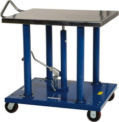 Vestil - 2,000 Lb Capacity Manual Post Work Platform - 36" to 54" Lift Height, 36" Platform Length x 30" Platform Width - Apex Tool & Supply