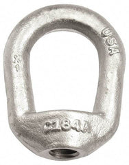 Gibraltar - 520 Lb Capacity, 1/4-20 Thread, Self Colored, Carbon Steel Regular Duty Lifting Eye Nut - Grade C-1030, 1-11/16" High, 3/4" Inside & 1-1/4" Outside Eye Diam, 1-1/4" Bell/Base Width - Apex Tool & Supply
