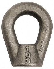 Gibraltar - 35,600 Lb Capacity, 1-1/2-6 Thread, Self Colored, Carbon Steel Heavy Duty Lifting Eye Nut - Grade C-1030, 6-5/8" High, 2-1/2" Inside & 5-1/4" Outside Eye Diam, 5-1/4" Bell/Base Width - Apex Tool & Supply