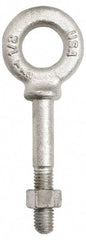 Gibraltar - 900 Lb Capacity, Stainless Steel, 5/16-18 Thread, Fixed Lifting Eye Bolt - Fully Threaded, 3" Shank, 3" Thread Length, Shoulder - Apex Tool & Supply