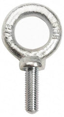 Gibraltar - 9,000 Lb Capacity, Forged Steel, 1-8 Thread, Fixed Lifting Eye Bolt - Fully Threaded, 2-1/2" Shank, 2-1/2" Thread Length, Shoulder - Apex Tool & Supply