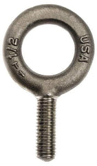 Gibraltar - 6,000 Lb Capacity, Forged Steel, 3/4-10 Thread, Fixed Lifting Eye Bolt - Fully Threaded, 4" Shank, 4" Thread Length, No Shoulder - Apex Tool & Supply