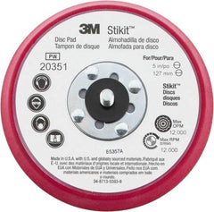 3M - 5" Diam Adhesive/PSA Disc Backing Pad - Firm Density, 12,000 RPM - Apex Tool & Supply