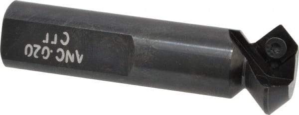 Cutting Tool Technologies - 45° Lead Angle, 1" Max Cut Diam, 0.54" Min Cut Diam, 0.22" Max Depth of Cut, Indexable Chamfer and Angle End Mill - 1 Insert, SPEH 322 Insert Style, 3" Overall Length, Straight Shank - Apex Tool & Supply