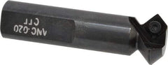 Cutting Tool Technologies - 45° Lead Angle, 1" Max Cut Diam, 0.54" Min Cut Diam, 0.22" Max Depth of Cut, Indexable Chamfer and Angle End Mill - 1 Insert, SPEH 322 Insert Style, 3" Overall Length, Straight Shank - Apex Tool & Supply