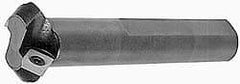 Cutting Tool Technologies - 45° Lead Angle, 1-1/2" Max Cut Diam, 1.04" Min Cut Diam, 0.22" Max Depth of Cut, Indexable Chamfer and Angle End Mill - 3 Inserts, SPEH 322 Insert Style, 4" Overall Length, Through Coolant, Straight Shank - Apex Tool & Supply