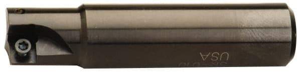 Cutting Tool Technologies - 1-1/2" Cut Diam, 0.37" Max Depth of Cut, 3/4" Shank Diam, 3" OAL, Indexable Square Shoulder End Mill - SNMC 333B Inserts, Weldon Shank, Through Coolant - Apex Tool & Supply