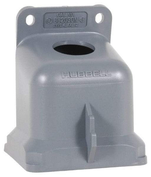 Hubbell Wiring Device-Kellems - 20, 30 Amp, 1 Inch Hub Size, Plastic Pin and Sleeve Angle Back Box - IP67, 15° Box Angle - Apex Tool & Supply