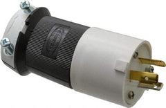 Hubbell Wiring Device-Kellems - 125 VAC, 20 Amp, L5-20P Configuration, Industrial Grade, Self Grounding Plug - 1 Phase, 2 Poles, IP20, 0.325 to 0.93 Inch Cord Diameter - Apex Tool & Supply
