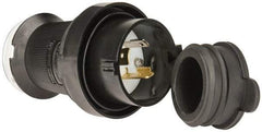 Hubbell Wiring Device-Kellems - 125 VAC, 20 Amp, L5-20P Configuration, Industrial Grade, Self Grounding Plug - 1 Phase, 2 Poles, IP66, 0.36 to 0.93 Inch Cord Diameter - Apex Tool & Supply