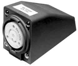 Hubbell Wiring Device-Kellems - 277 VAC, 20 Amp, L7-20R NEMA, Self Grounding Receptacle - 2 Poles, 3 Wire, Female End, Gray - Apex Tool & Supply