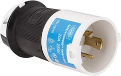 Hubbell Wiring Device-Kellems - 250 VAC, 20 Amp, L6-20P Configuration, Industrial Grade, Self Grounding Plug - 1 Phase, 2 Poles, IP20, 0.325 to 0.93 Inch Cord Diameter - Apex Tool & Supply