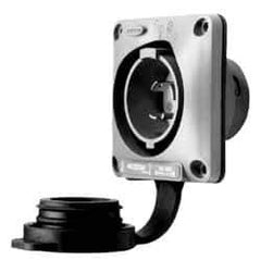 Hubbell Wiring Device-Kellems - 125 VAC, 30 Amp, L5-30P NEMA, Self Grounding Inlet - 2 Poles, 3 Wire, Male End, Gray - Apex Tool & Supply