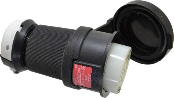 Hubbell Wiring Device-Kellems - 480 VAC, 20 Amp, L16-20R Configuration, Industrial Grade, Self Grounding Connector - 3 Phase, 3 Poles, IP66, 0.35 to 1.15 Inch Cord Diameter - Apex Tool & Supply