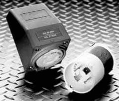 Hubbell Wiring Device-Kellems - 250 VAC, 30 Amp, L6-30R NEMA, Self Grounding Receptacle - 2 Poles, 3 Wire, Female End, Gray - Apex Tool & Supply