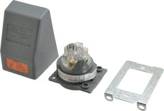 Hubbell Wiring Device-Kellems - 125/250 VAC, 30 Amp, L14-30R NEMA, Self Grounding Receptacle - 3 Poles, 4 Wire, Female End, Gray - Apex Tool & Supply