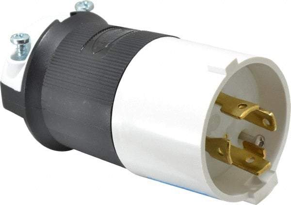Hubbell Wiring Device-Kellems - 250 VAC, 30 Amp, L15-30P Configuration, Industrial Grade, Self Grounding Plug - 3 Phase, 3 Poles, IP20, 0.35 to 1.15 Inch Cord Diameter - Apex Tool & Supply