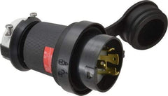 Hubbell Wiring Device-Kellems - 480 VAC, 30 Amp, L16-30P Configuration, Industrial Grade, Self Grounding Plug - 3 Phase, 3 Poles, IP66, 0.35 to 1.15 Inch Cord Diameter - Apex Tool & Supply