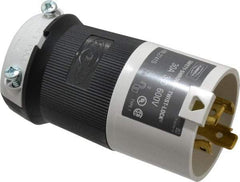 Hubbell Wiring Device-Kellems - 600 VAC, 30 Amp, L17-30P Configuration, Industrial Grade, Self Grounding Plug - 3 Phase, 3 Poles, IP20, 0.35 to 1.15 Inch Cord Diameter - Apex Tool & Supply