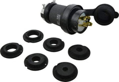 Hubbell Wiring Device-Kellems - 600 VAC, 30 Amp, L17-30P Configuration, Industrial Grade, Self Grounding Plug - 3 Phase, 3 Poles, IP66, 0.35 to 1.15 Inch Cord Diameter - Apex Tool & Supply