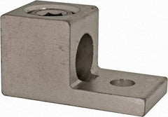 Thomas & Betts - 6 AWG Noninsulated Square Ring Terminal - 5/16" Stud, 2" OAL x 1" Wide, Tin Plated Aluminum Contact - Apex Tool & Supply
