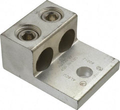 Thomas & Betts - 2 AWG Noninsulated Compression Connection Rectangle Ring Terminal - 1/2" Stud, 3-3/16" OAL x 2-13/32" Wide, Tin Plated Aluminum Contact - Apex Tool & Supply