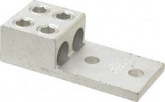 Thomas & Betts - 2 AWG Noninsulated Compression Connection Rectangle Ring Terminal - 1/2" Stud, 5-5/16" OAL x 2-3/4" Wide, Tin Plated Aluminum Contact - Apex Tool & Supply