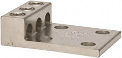 Thomas & Betts - 6 AWG Noninsulated Compression Connection Rectangle Ring Terminal - 1/2" Stud, 4-3/16" OAL x 2-13/16" Wide, Tin Plated Aluminum Contact - Apex Tool & Supply