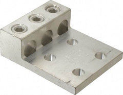 Thomas & Betts - 4 AWG Noninsulated Compression Connection Rectangle Ring Terminal - 1/2" Stud, 4-11/16" OAL x 3-3/4" Wide, Tin Plated Aluminum Contact - Apex Tool & Supply