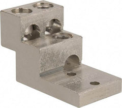 Thomas & Betts - 2 AWG Noninsulated Compression Connection Square Ring Terminal - 3/8" Stud, 4-29/32" OAL x 2-1/2" Wide, Tin Plated Aluminum Contact - Apex Tool & Supply